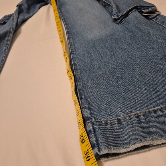 Oak and Fort Jeans With Snaps For Barrel Leg With Cargo Pockets size 28 Waist - Picture 2 of 7